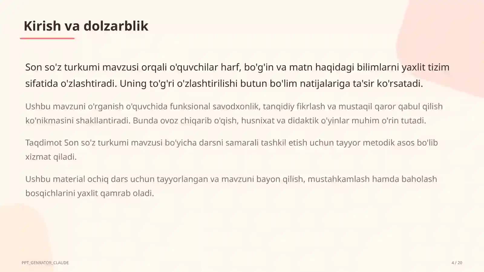 Son so'z turkumi (4-sinf) 4