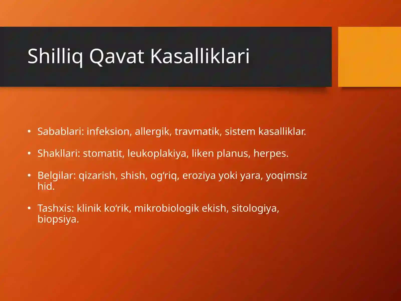 Tish va og‘iz bo‘shlig‘i shilliq qavati, Parodont kasalliklari 4
