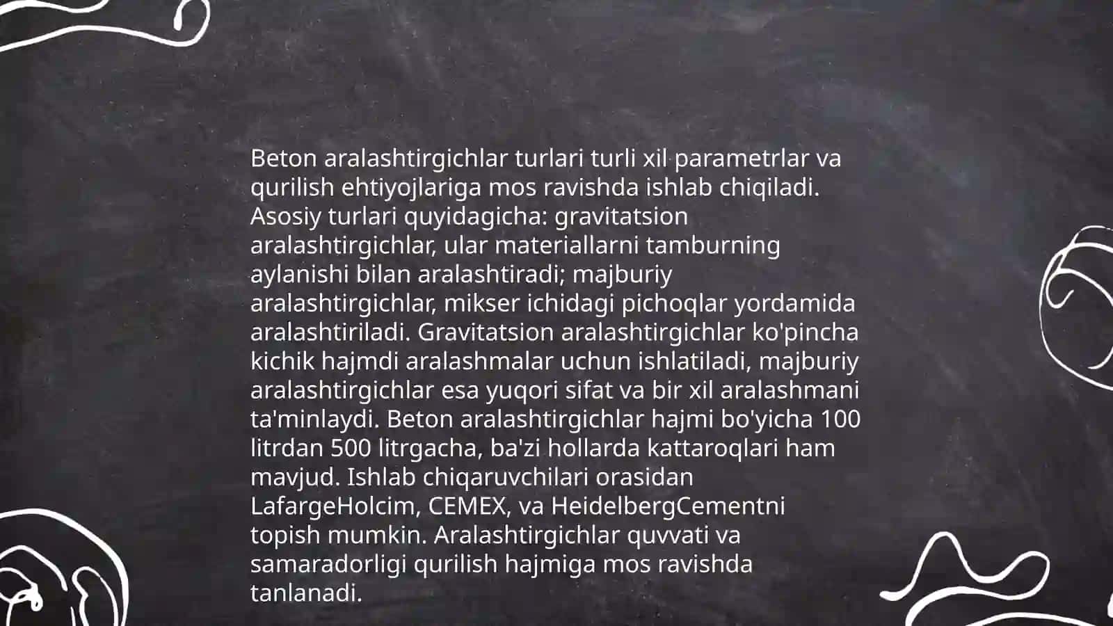 Beton qorishmalarini tayyorlash mashinalari va jihozlari 4