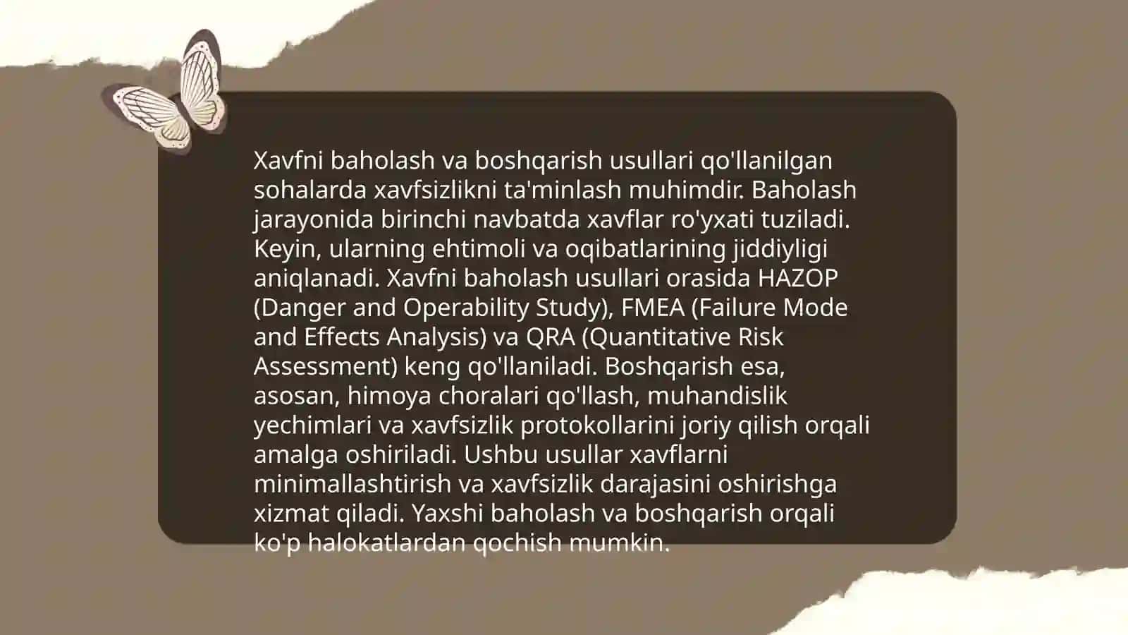 Hayot faoliyati xavfsizligini ta'minlash asoslari 4