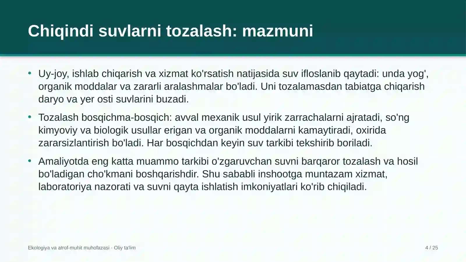 alkogolsiz ichimliklar ishlab chiqarishda chiqindi suvlarni tozalash 9133 4