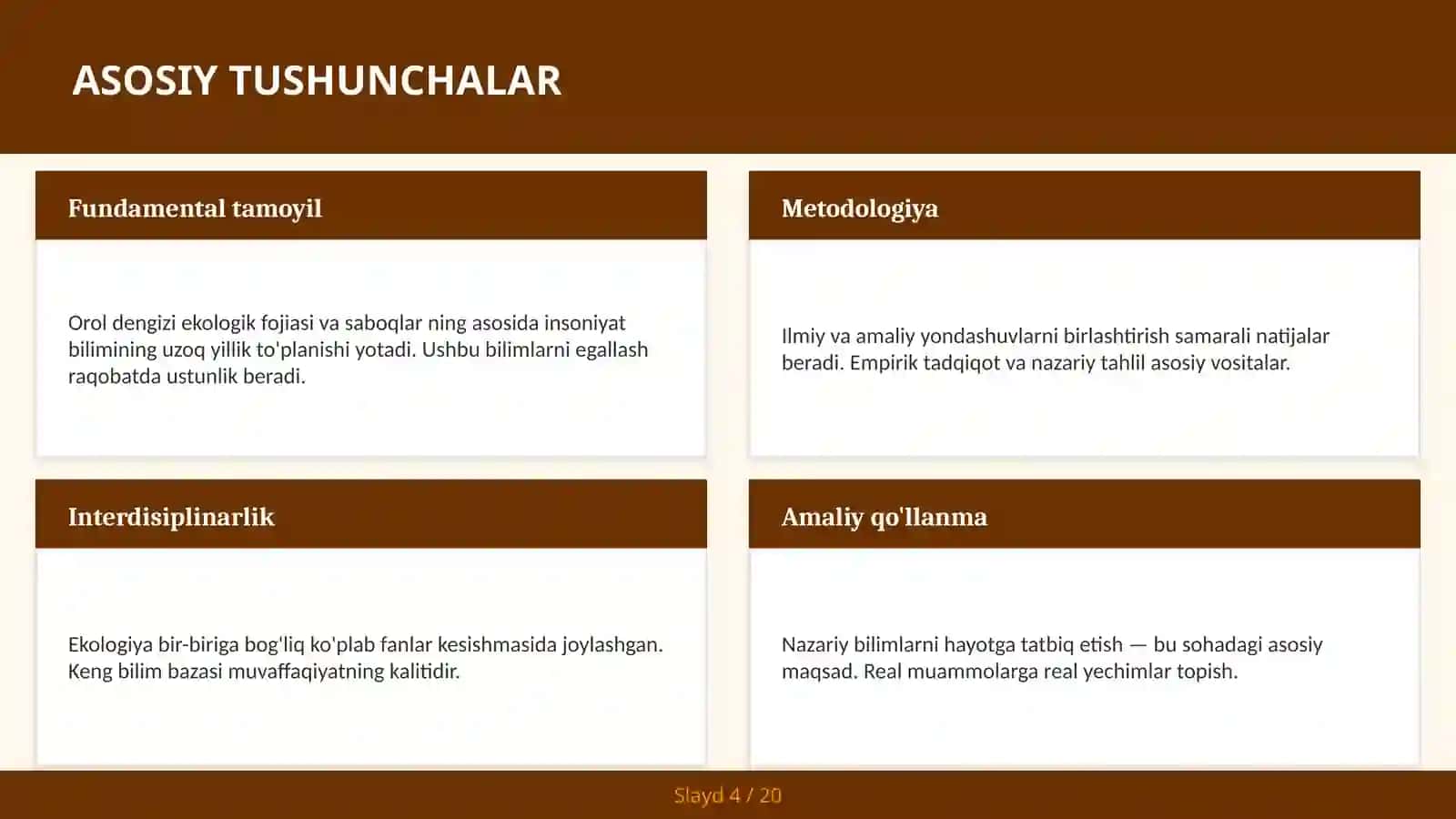 Orol Dengizi Ekologik Fojiasi va Saboqlar 4