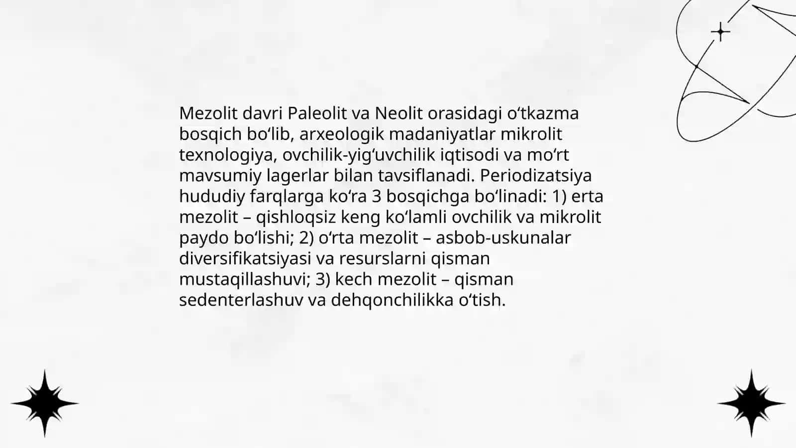 Mezolit davrining arxeologik madaniyatlari 4