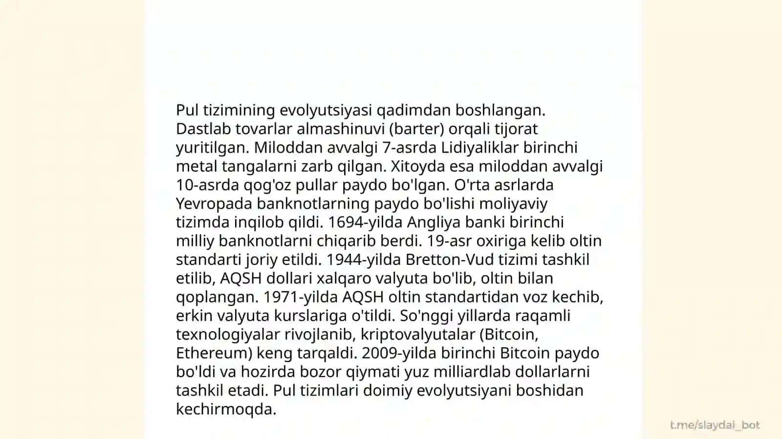 Iqtisodiy taraqqiyotda pulning o'rni 4