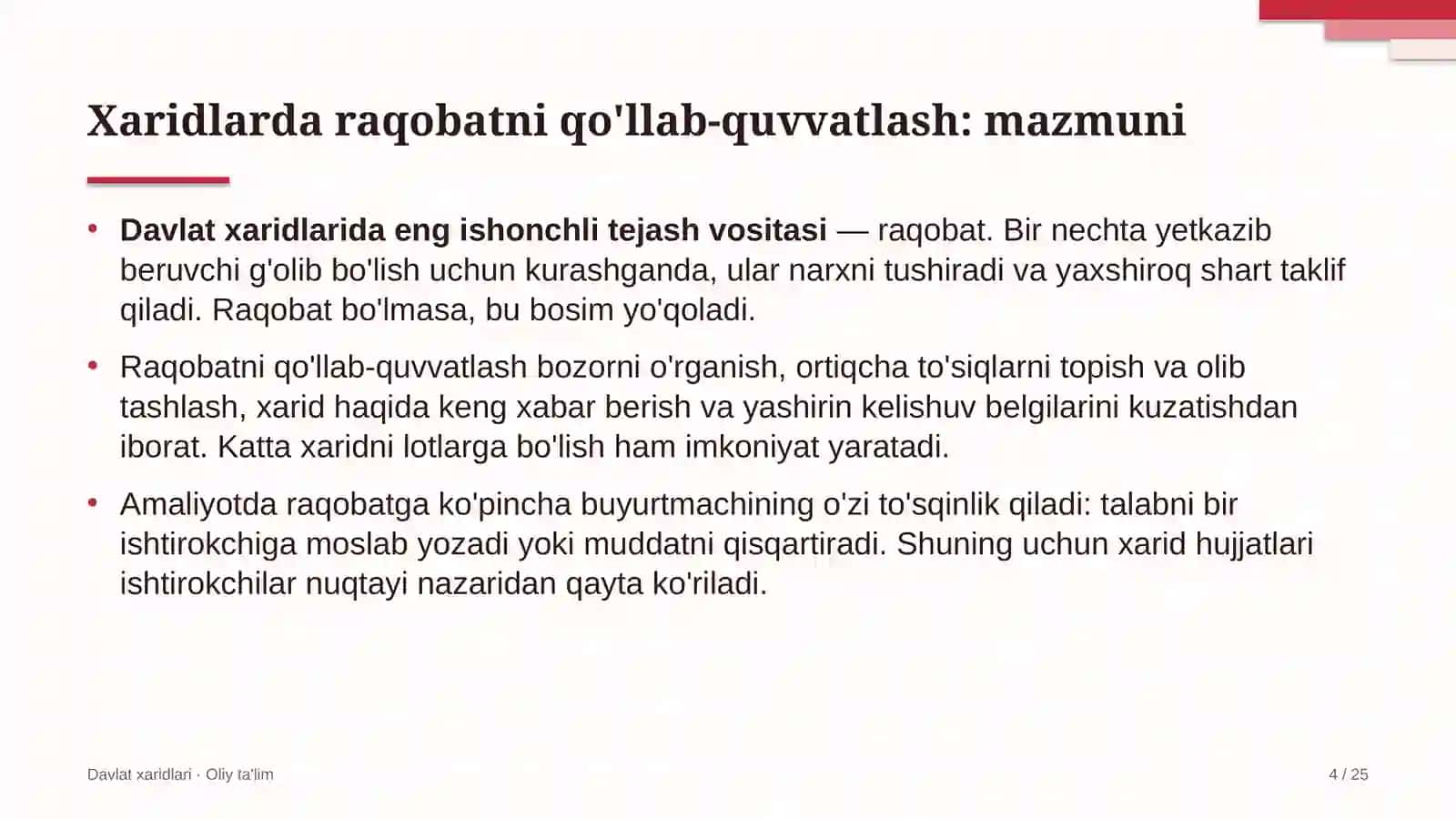 davlat fuqarolik xizmatida xaridlarda raqobatni qo'llab quvvatlash 5349 4