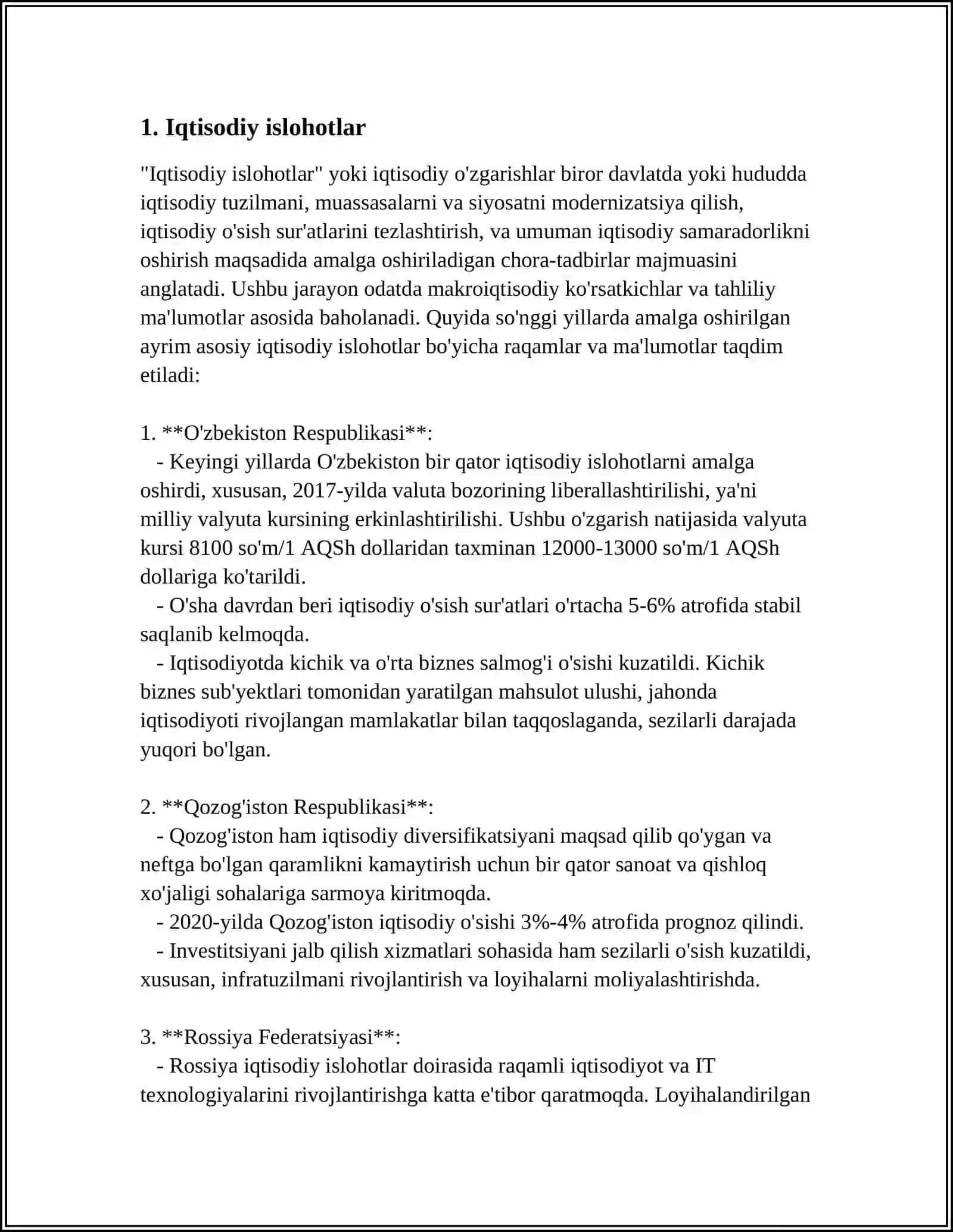 OʻZBEKISTONDA AMALGA OSHIRILAYOTGAN ISLOHOTLAR 4