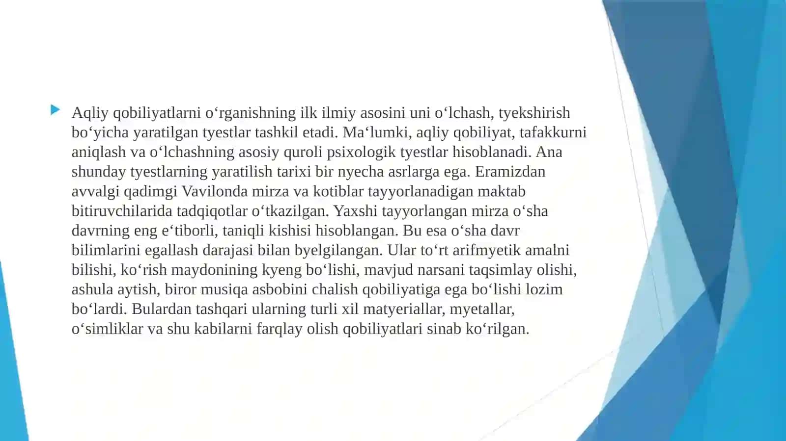 Tafakkur va intellektual qobiliyatlar 4
