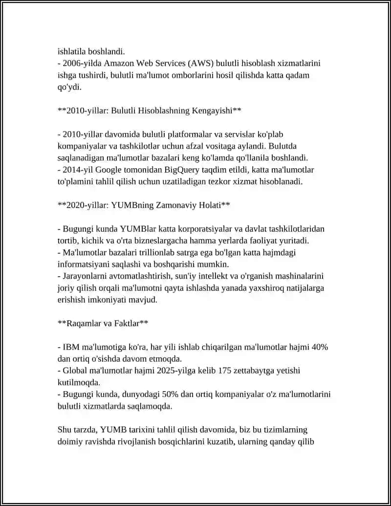 YUMB NING TUZILIWIGA QARAP ERIW BOSQICLARI VA TAYYORLANIW TEHNOLOGIYASI 4