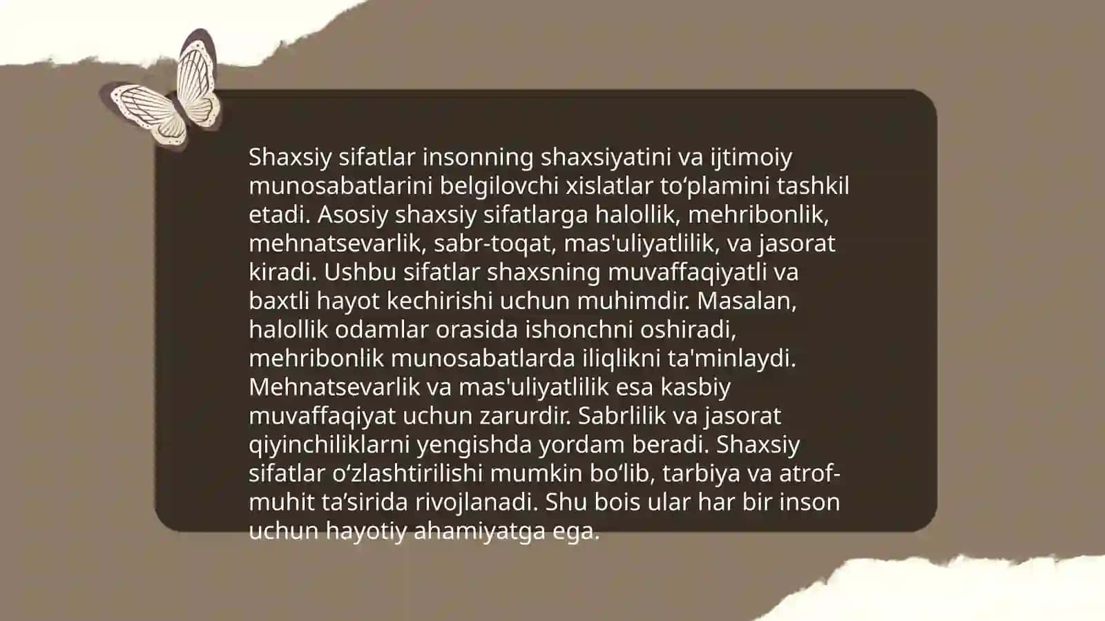 Shaxsiy rivojlanish 4