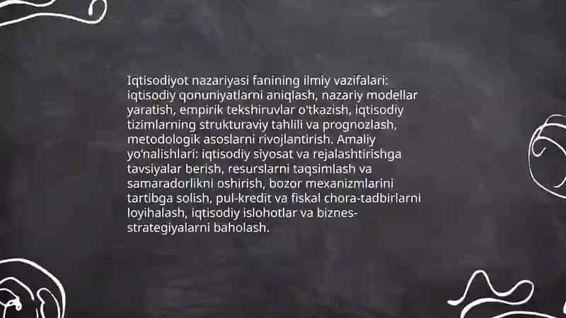 Iqtisodiyot nazariyasi fanining pidmenti va vazifasi 4