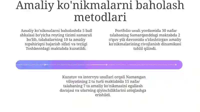 Tarbiya fanini o‘qitishda o‘quvchilarning bilim ko‘nikma va malakalarini tashxis etish 4
