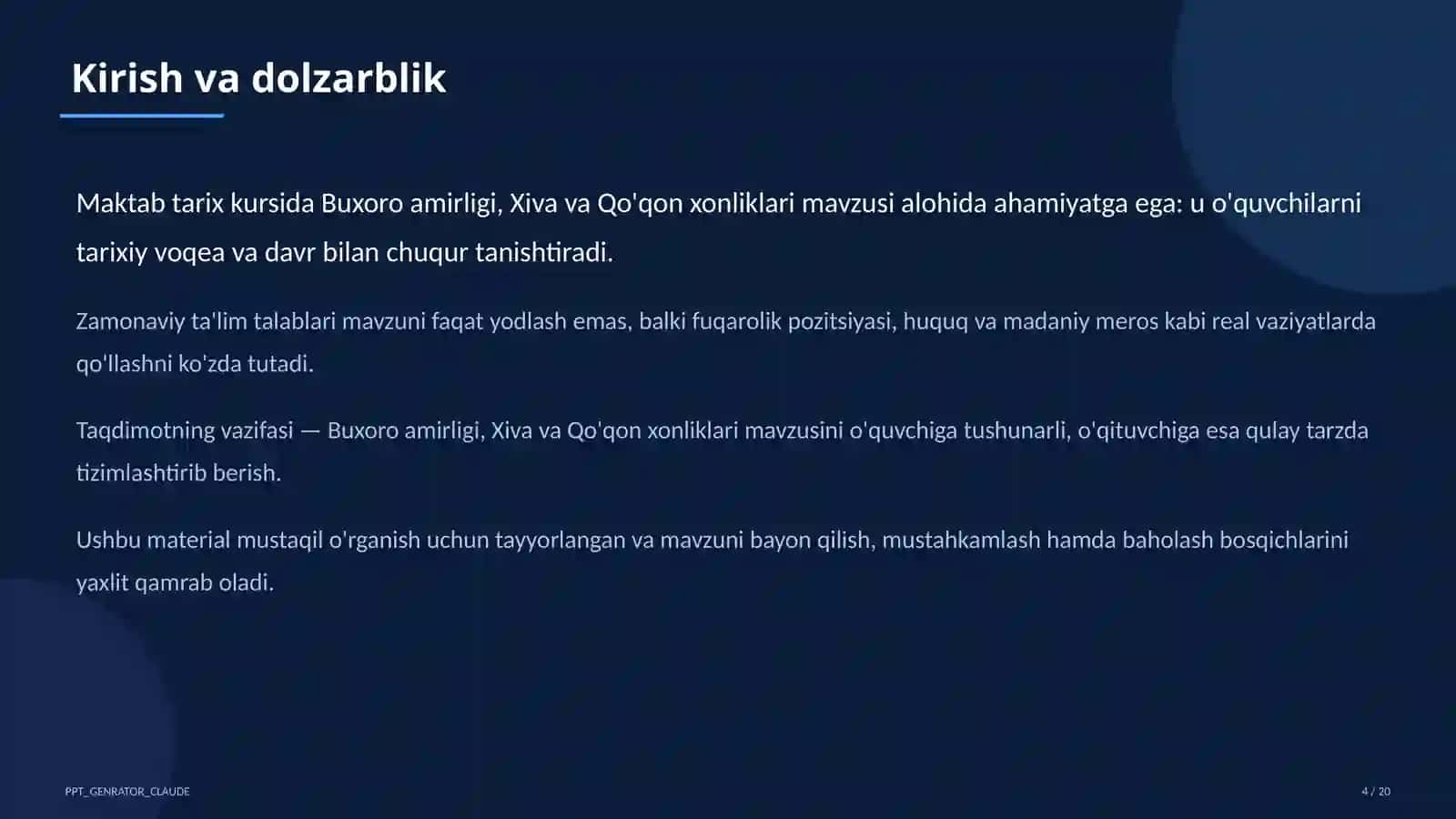 Buxoro amirligi, Xiva va Qo'qon xonliklari (8-sinf) 4