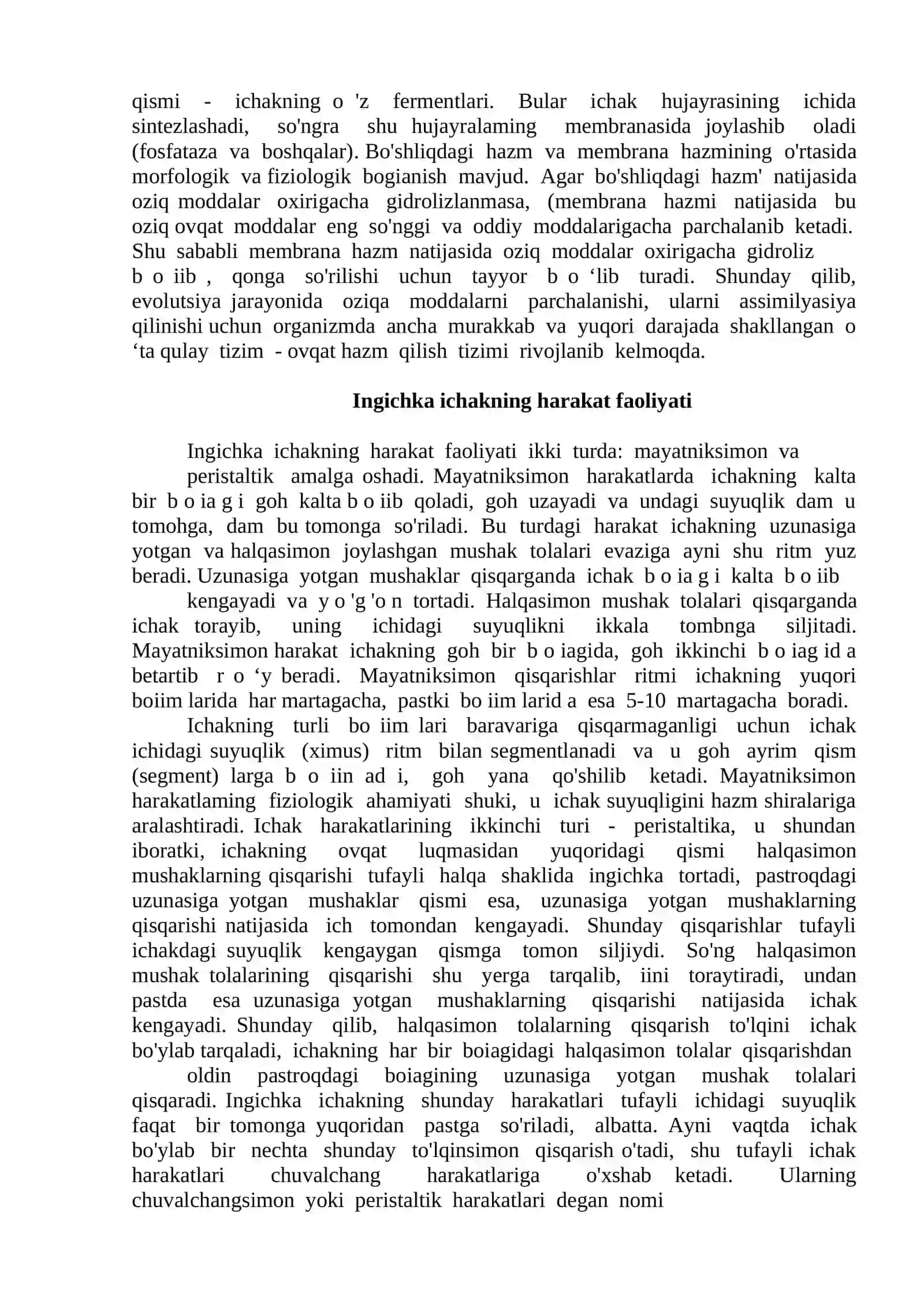 Ingichka va yo’g’on ichakda ovqat hazm bo’lishi 4