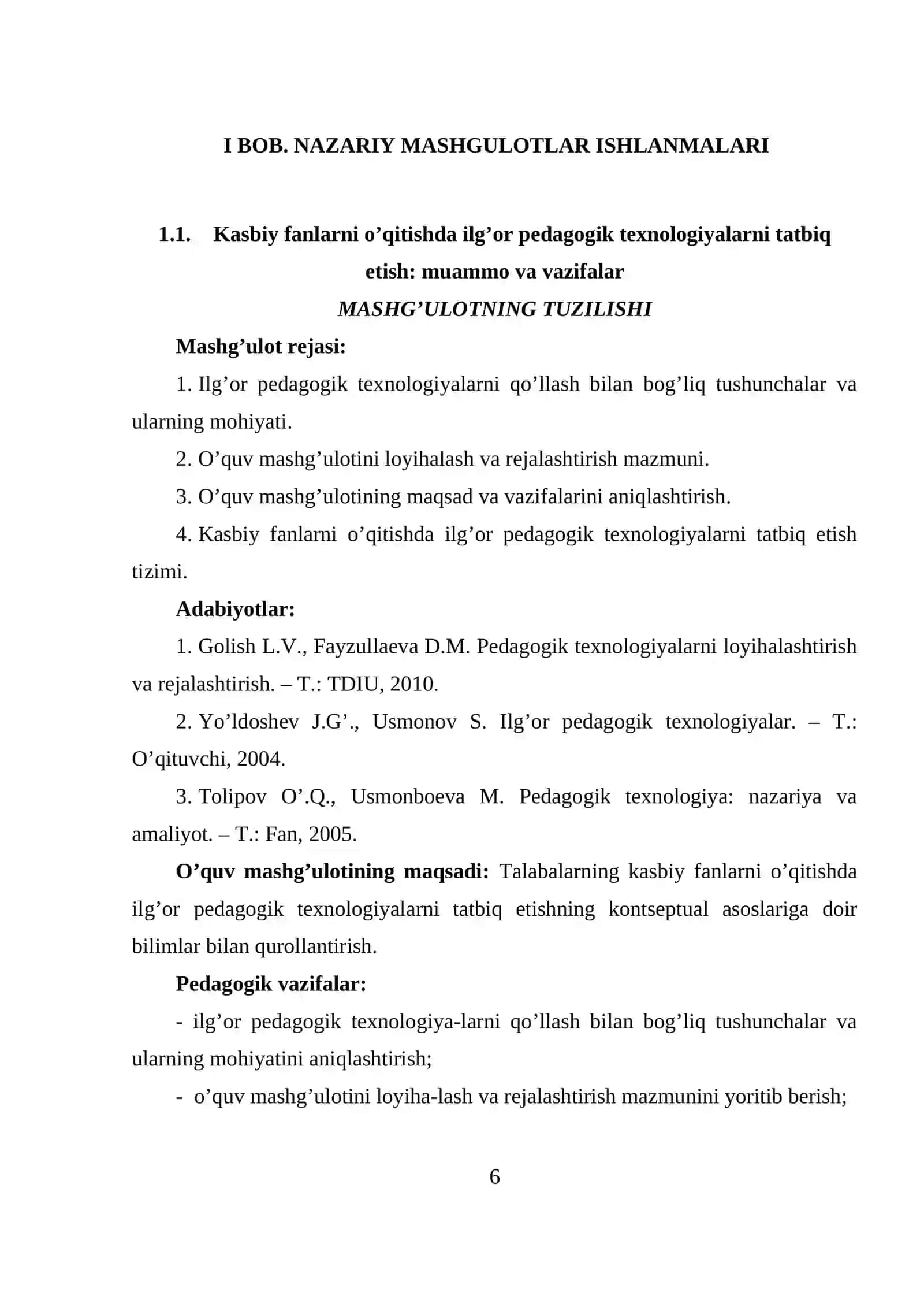 Kasbiy Fanlarni O’qitishda Ilg’or Pedagogik Texnologiyalardan Foydalanish 4