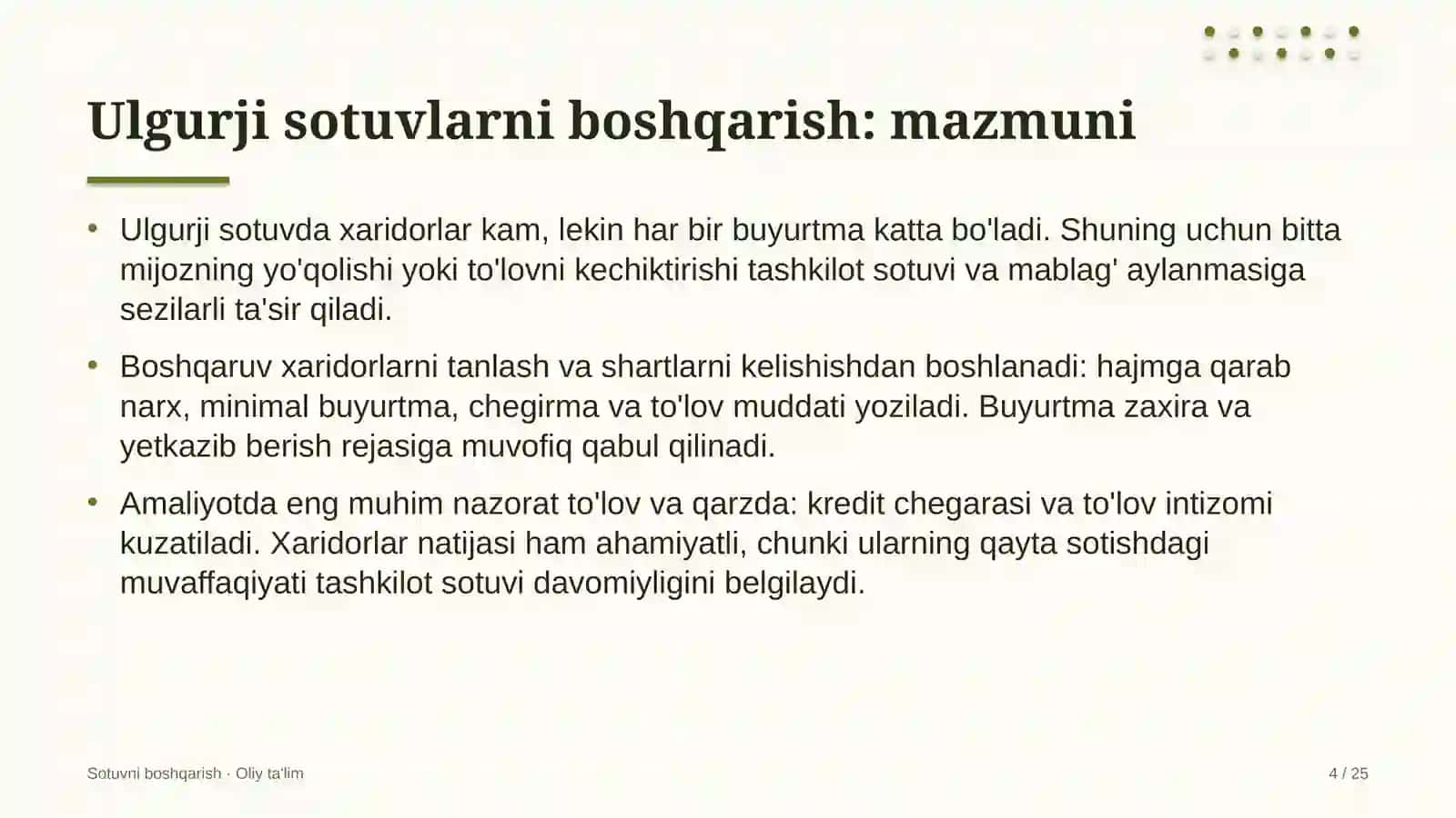 dorixonalarda ulgurji sotuvlarni boshqarish 1468 4