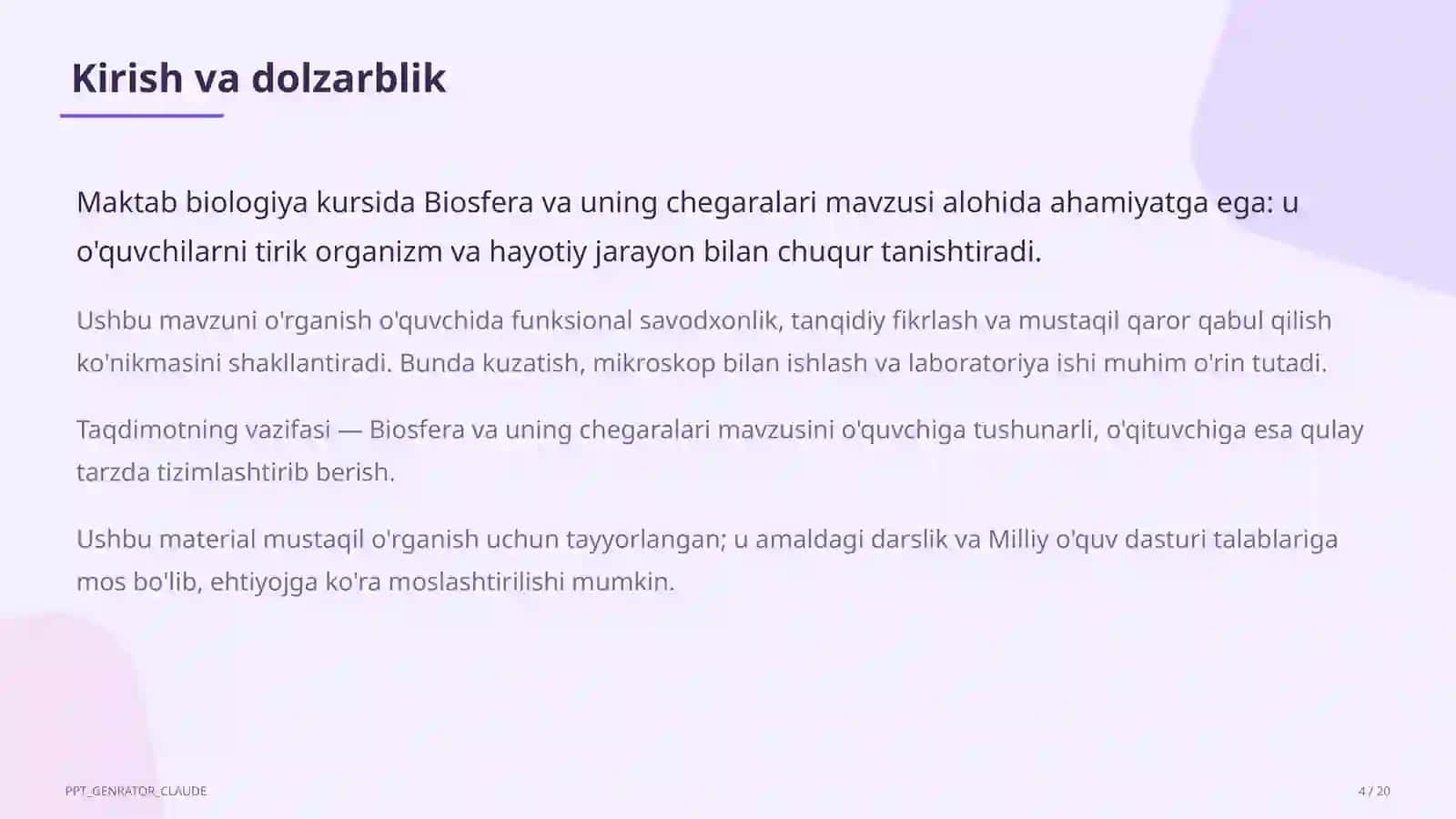 Biosfera va uning chegaralari (10-sinf) 4