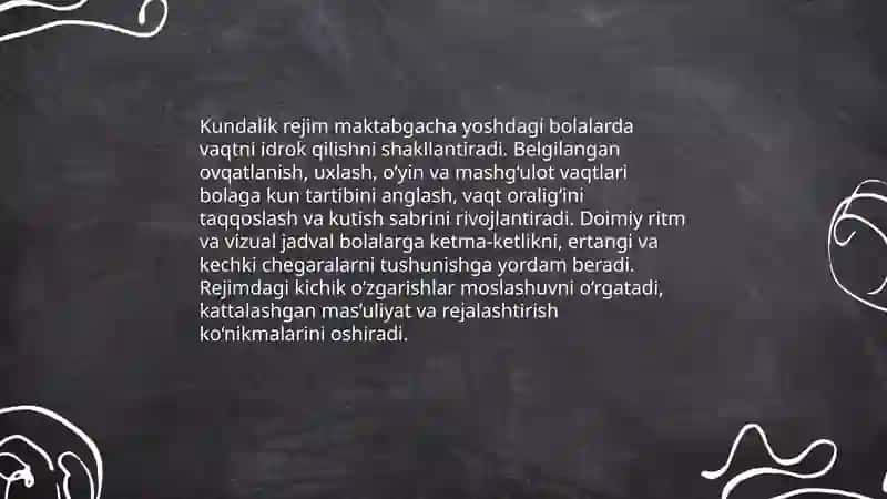 Turli maktabgacha yoshdagi bolalarda vaqtni idrok qilishga o'rgatish 4
