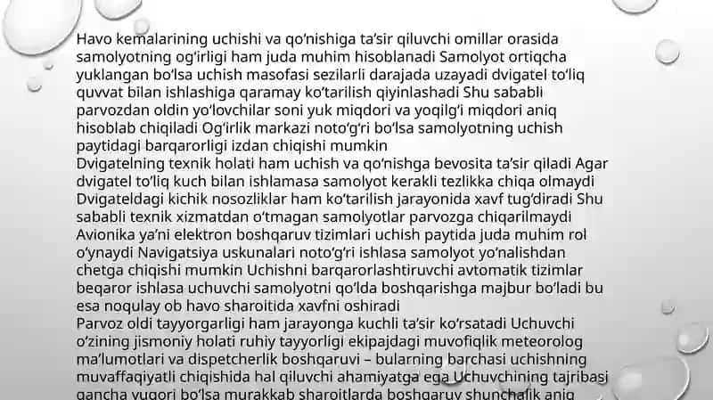 Havo kemalarining uchishi va qo‘nishi uchun eng noqulay sharoitlar 4