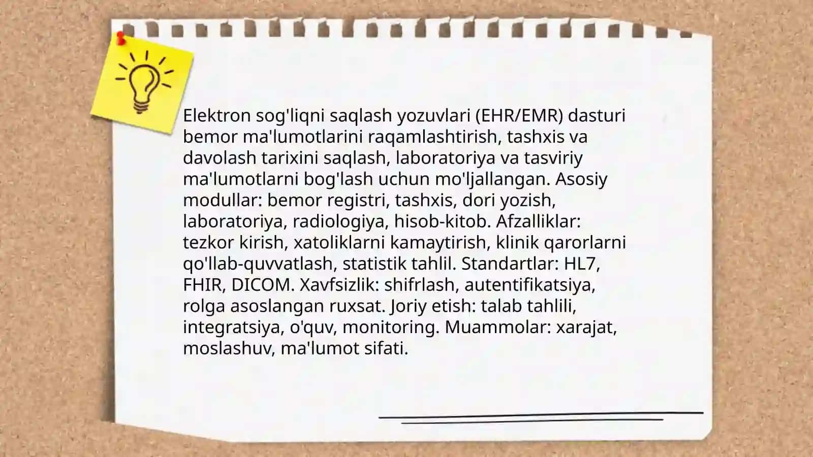 Tibbiyotda ishchi orinlarni avtomatlashtirishda va tibbiy masalalarni yechishda axborot texnalogiyalari. Dasturiy taminot 4