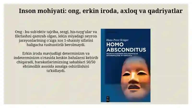 Inson falsafasi (falsafiy antrapologiya) 4