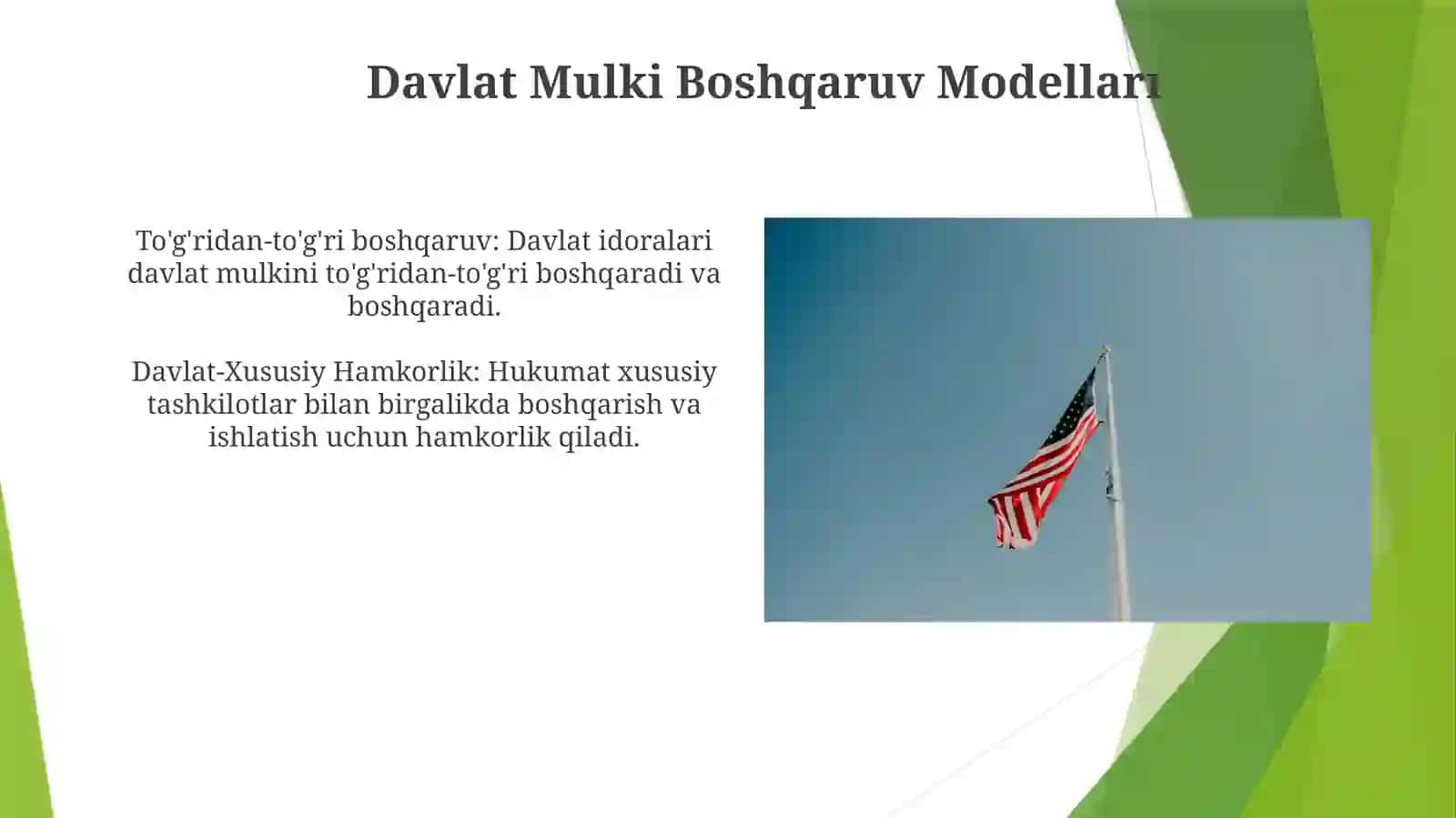 Davlatning mulkini xususiylashtirish va boshqarish siyosati 4