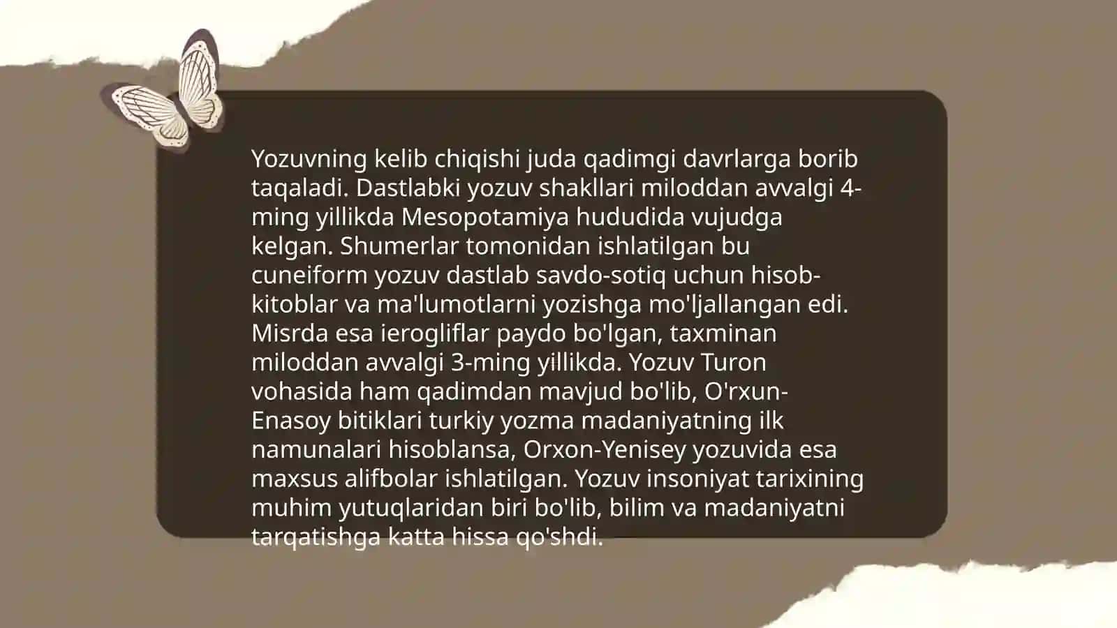 Yozuv va uning tarixi 4