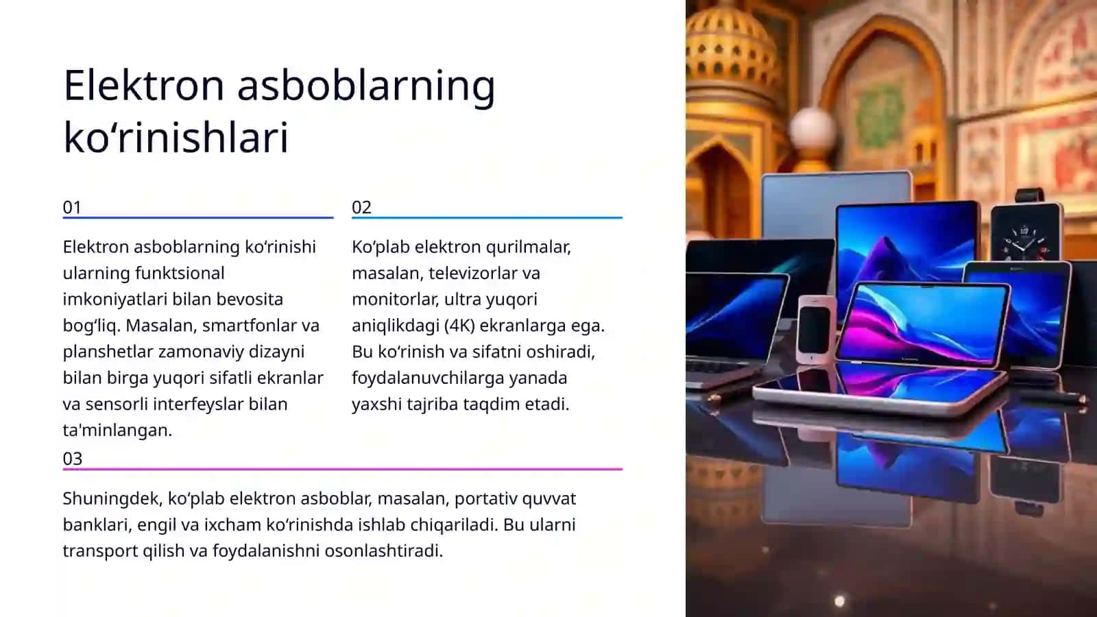 Elektron asboblarni ko‘rinishi, belgilanishi va qo‘llanishi 4