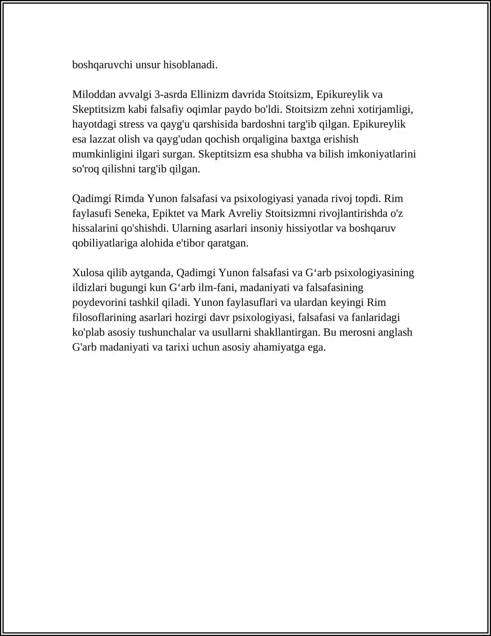 ĞARB VA SHARQ PSIXALAGIASI TARIXI 4