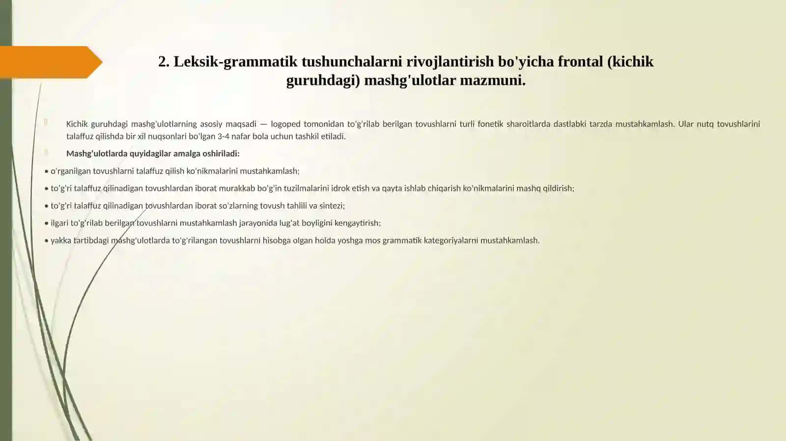 Logopediya va nutq ko'nikmalarini rivojlantirish 4