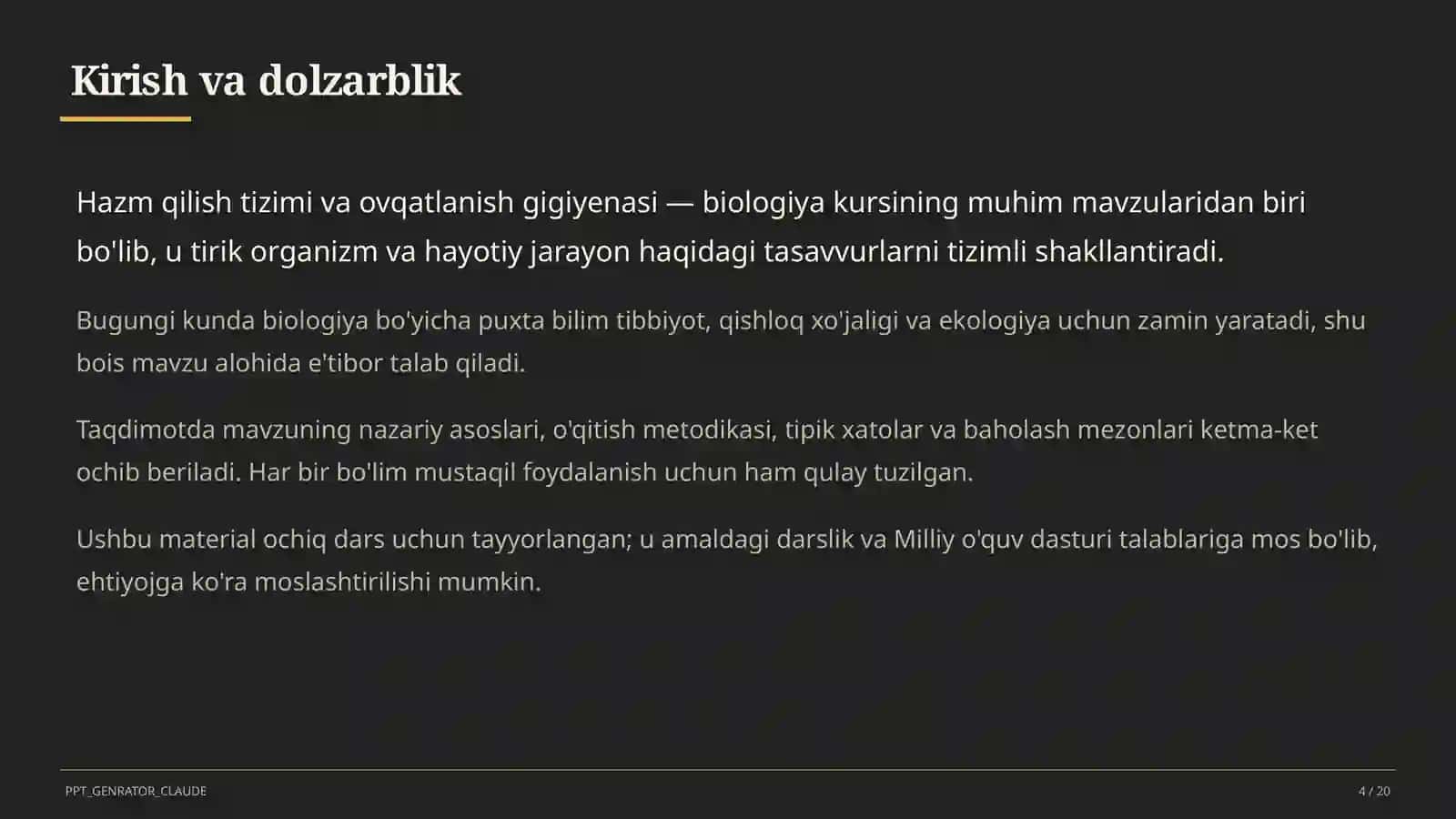 Hazm qilish tizimi va ovqatlanish gigiyenasi (8-sinf) 4