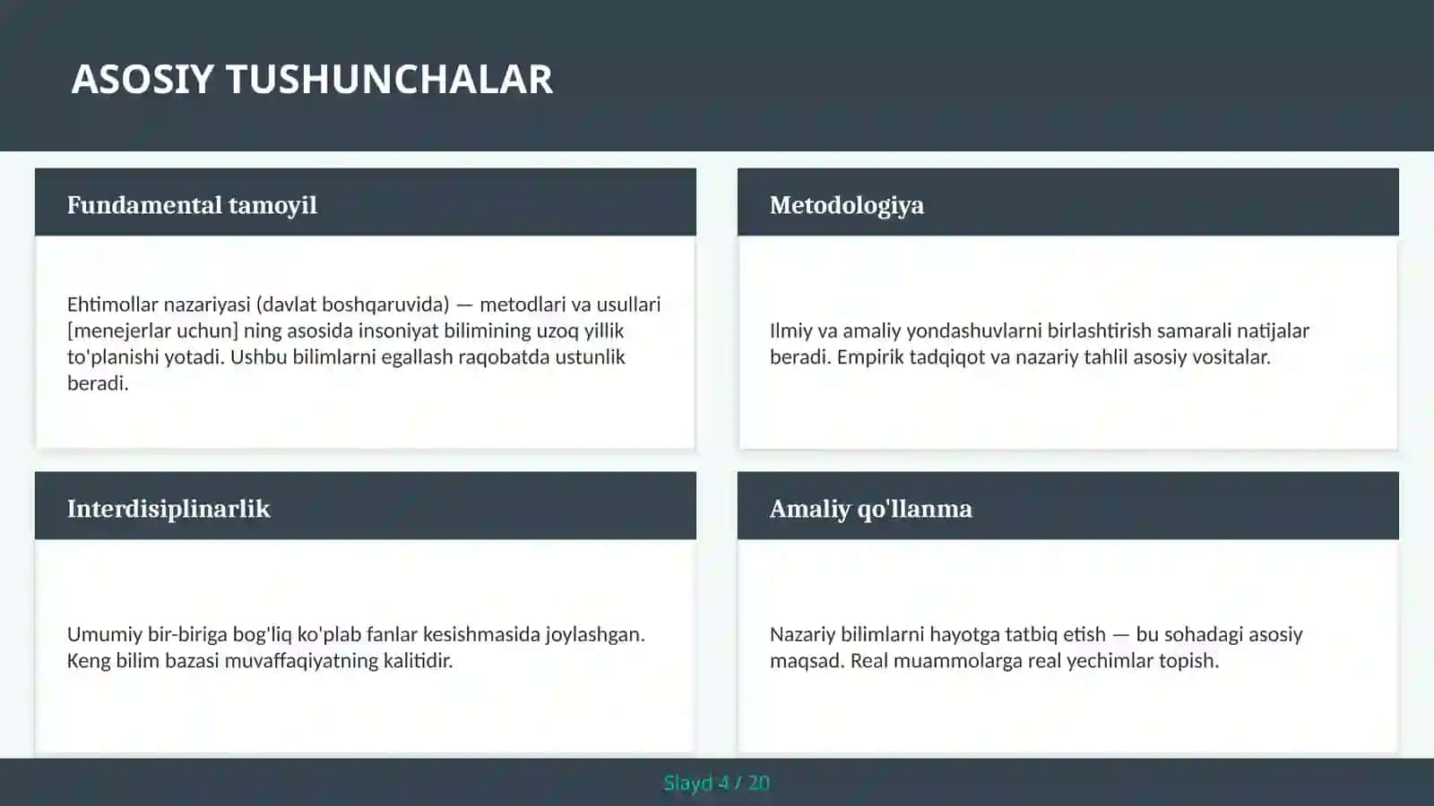 Ehtimollar nazariyasi (davlat boshqaruvida) — metodlari va usullari [menejerlar uchun] 4