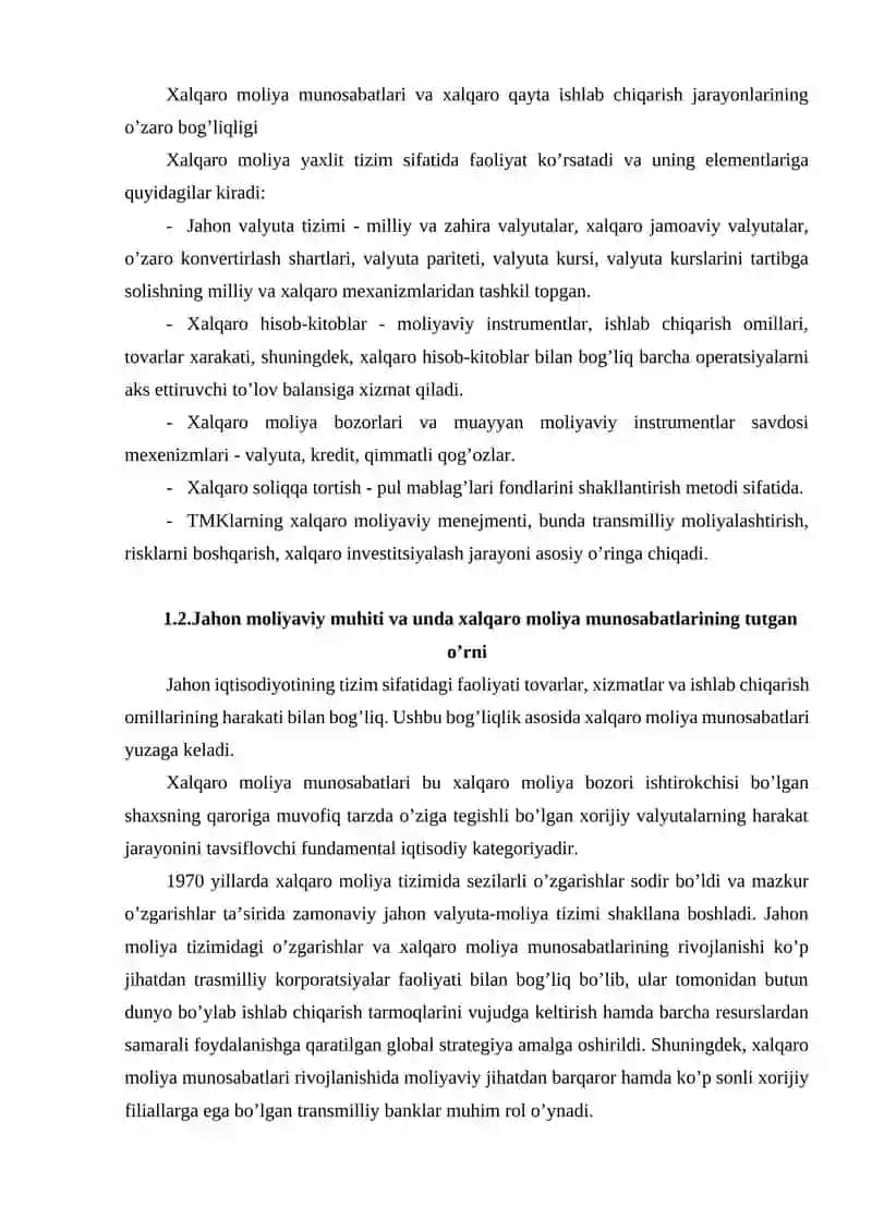 Jahon iqtisodiyoti rivojlanishida xalqaro moliyaning roli 4