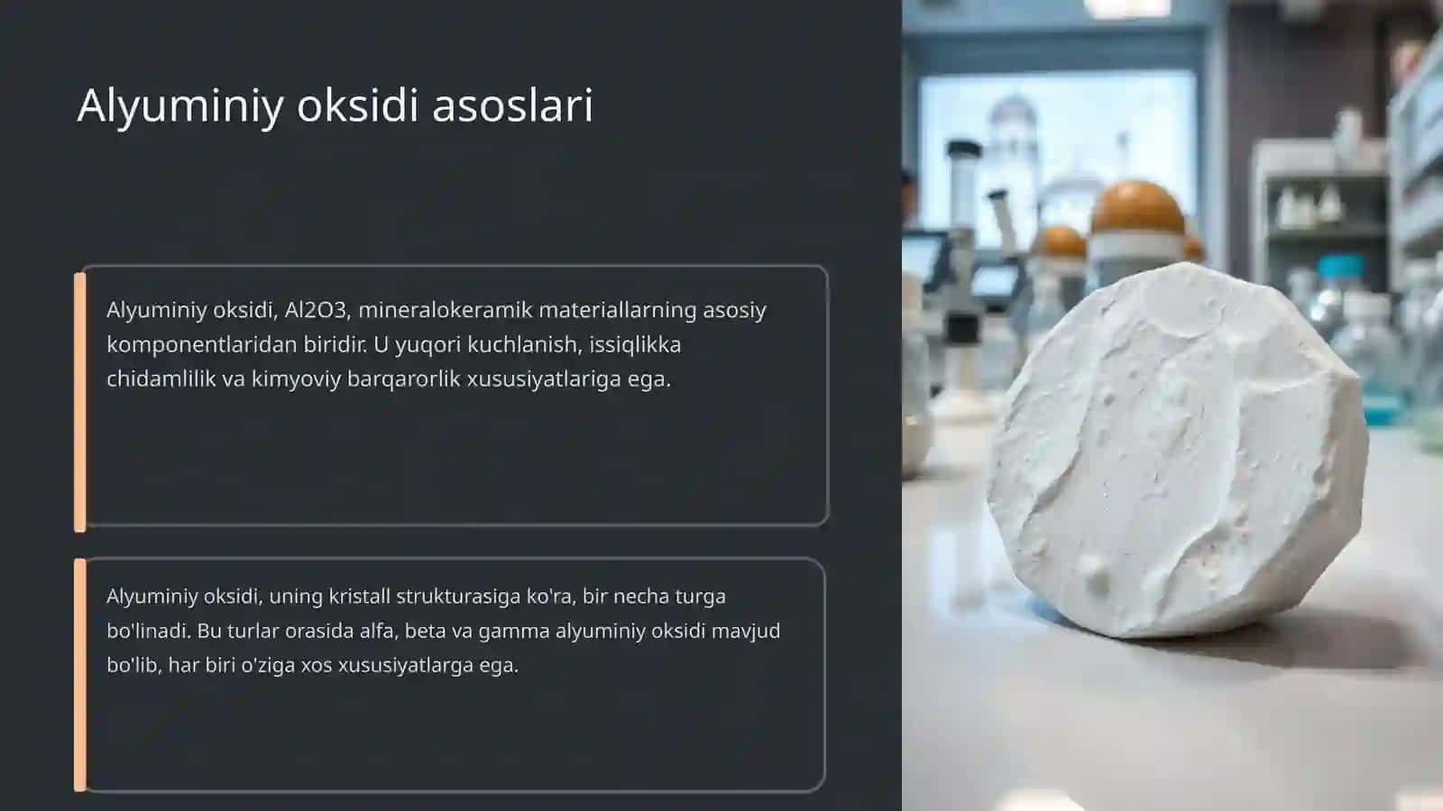 Mineralokeramik materiallar: alyuminiy oksidi asoslari 4