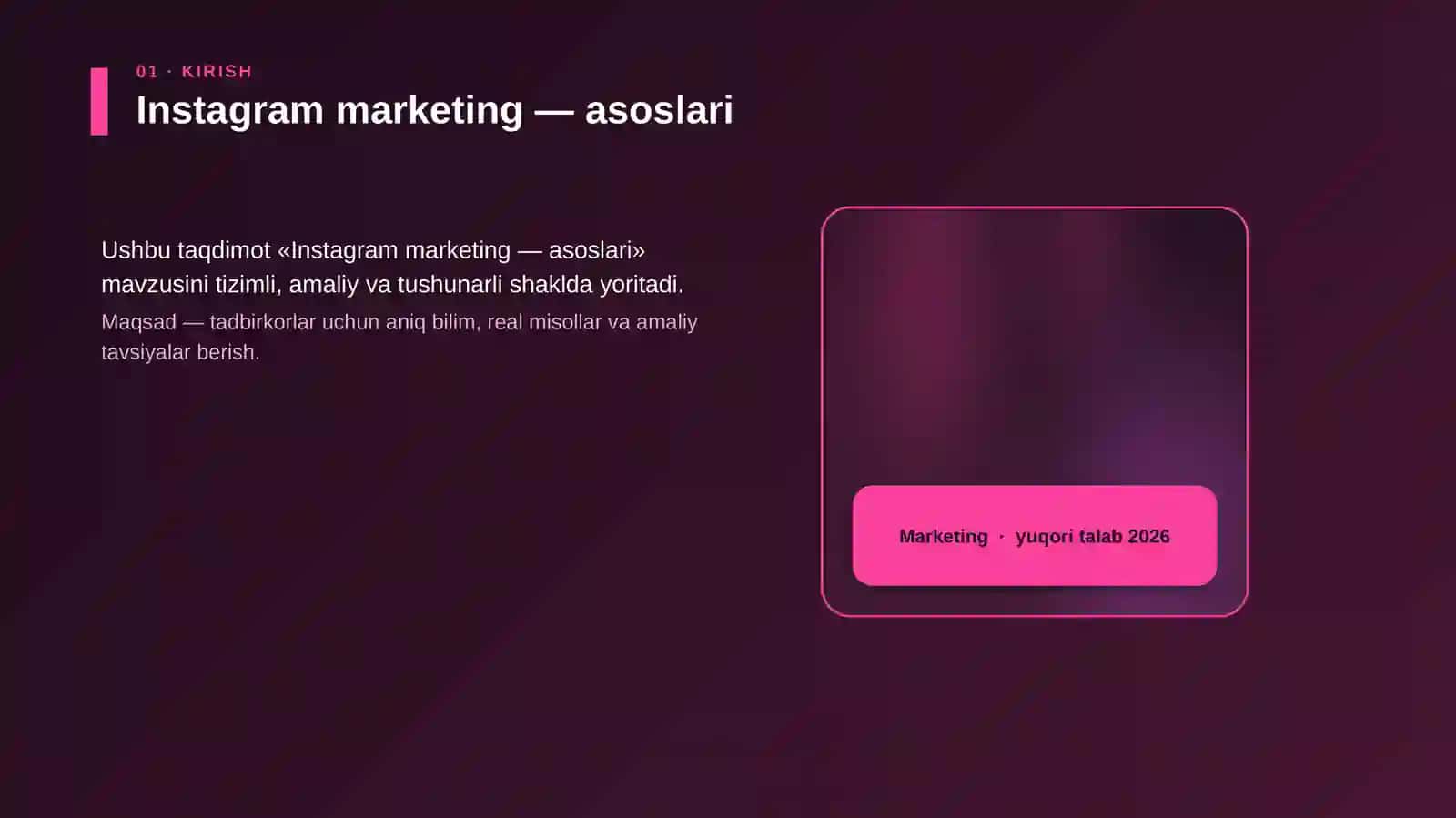 Instagram marketing — asoslari 4