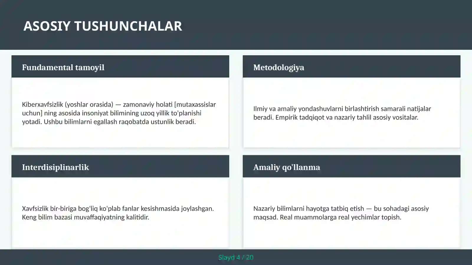 KIBERXAVFSIZLIK (YOSHLAR ORASIDA) — ZAMONAVIY HOLATI [MUTAXASSISLAR UCHUN] 4