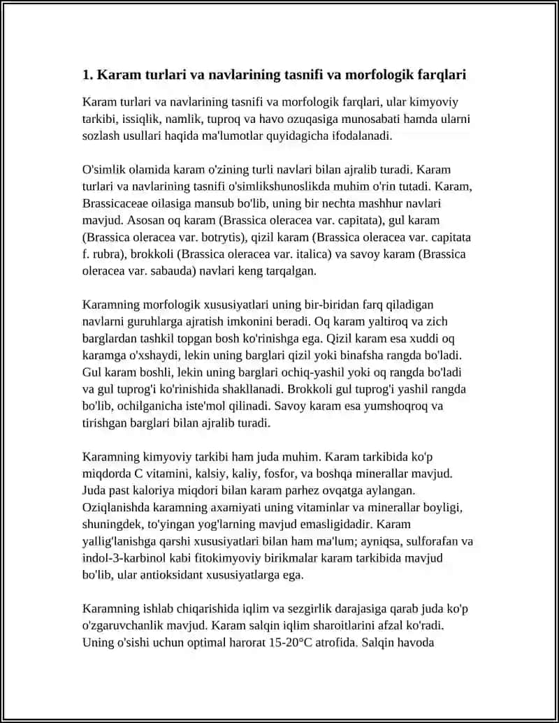 Karam Turlari va Navlarini Farqlari Kimyoviy Tarkibi Issiqlik Namlik Tuproq va Havo Ozuqasiga Munosabati Hamda Ularni Sozl 4