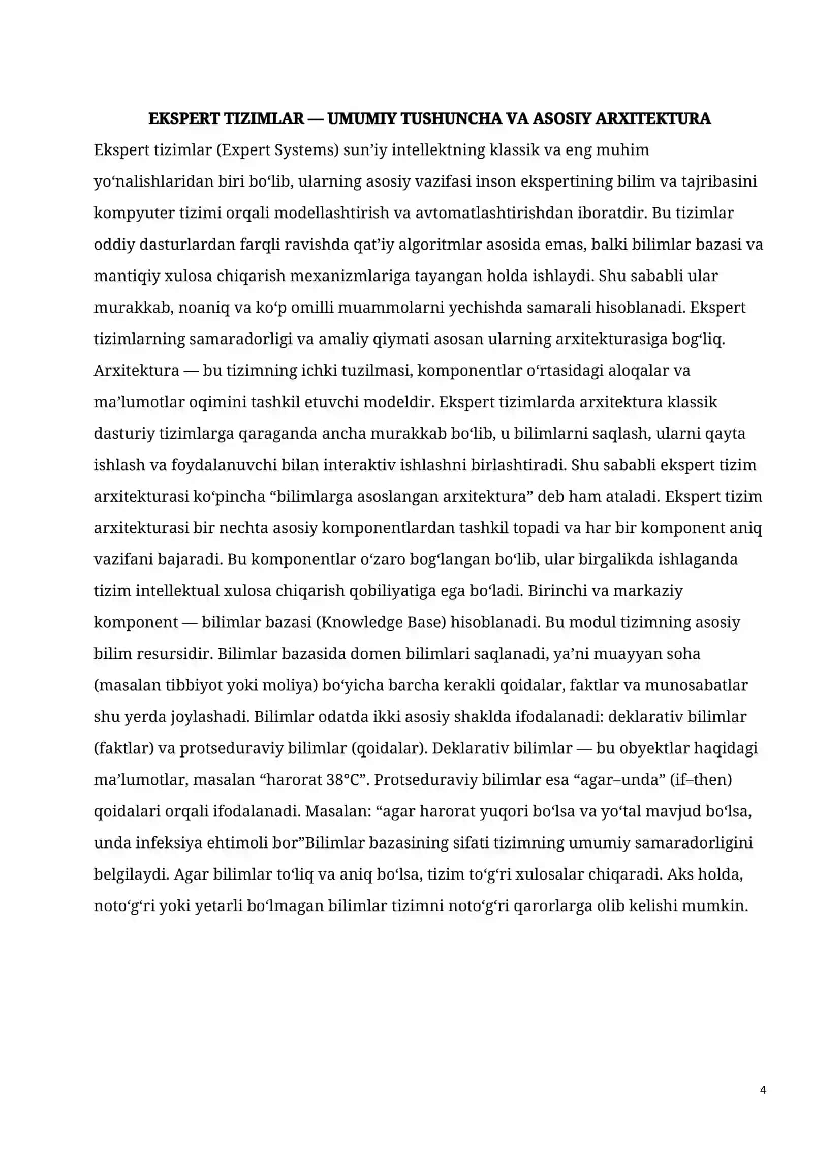 Ekspert Tizimlar 4