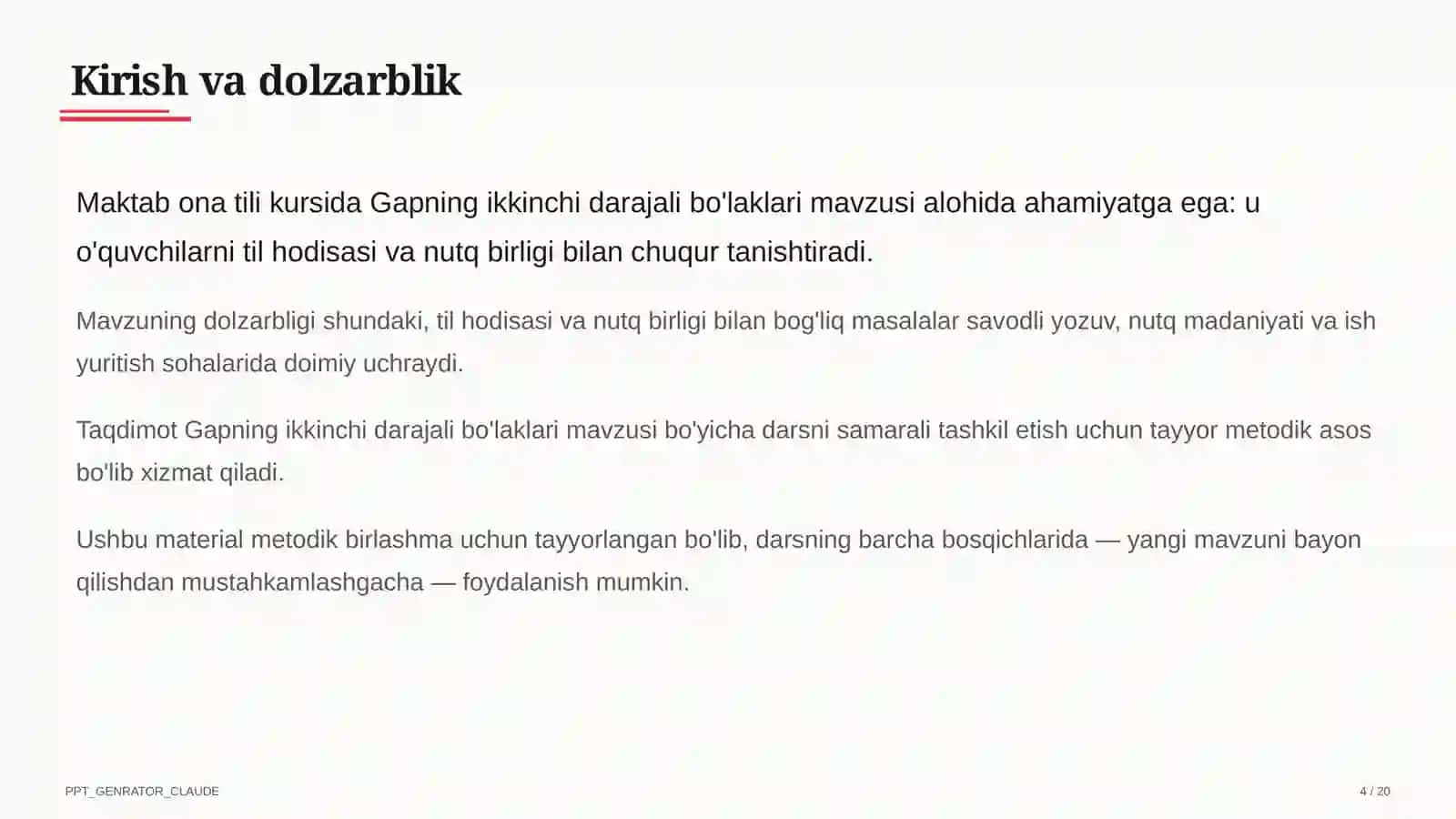 Gapning ikkinchi darajali bo'laklari (8-sinf) 4