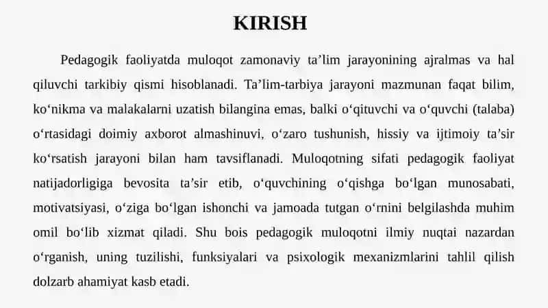 Pedagogik faoliyatda muloqot 4
