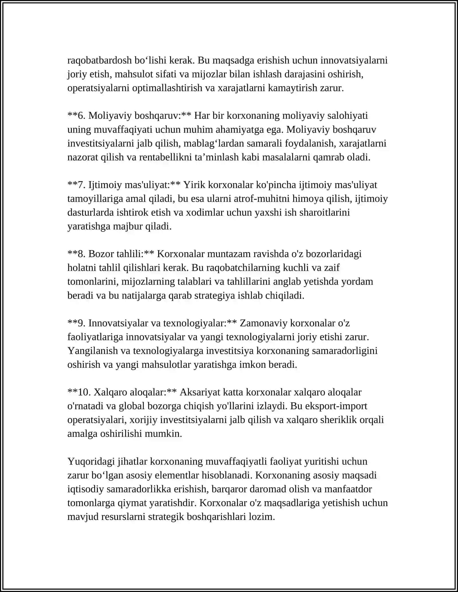 KORXONALAR IQTISODIYOTNING ASOSIY BO’G’INI 4