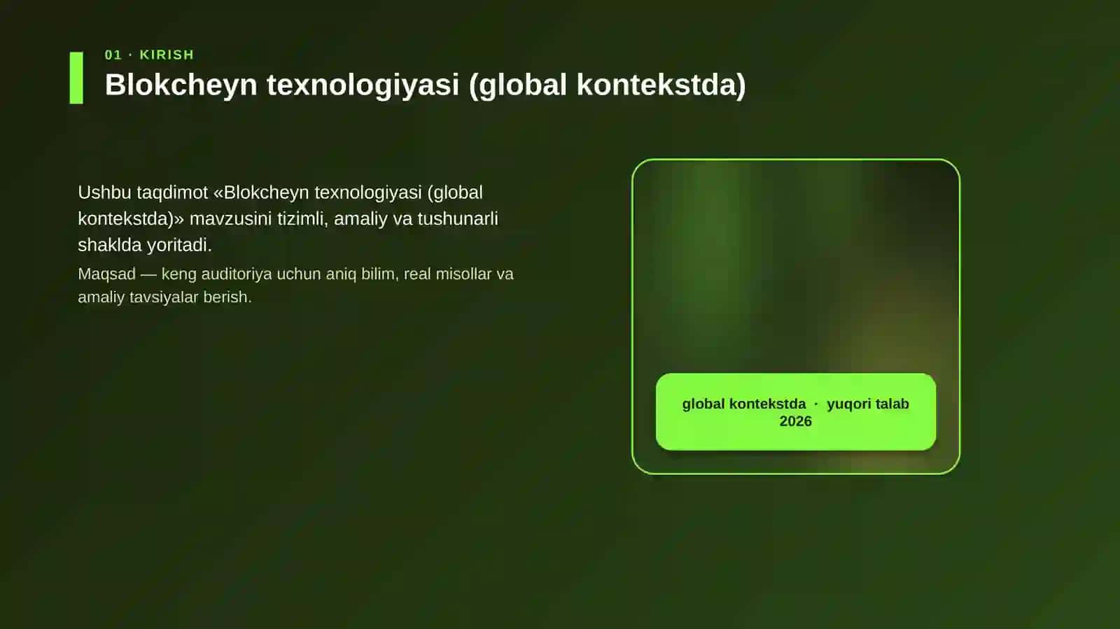 Blokcheyn texnologiyasi (global kontekstda) 4