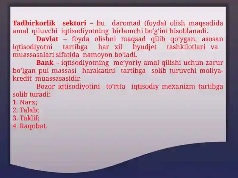 BOZOR MUVOZANATINING O'ZGARISHI VA UNGA TA'SIRI 4