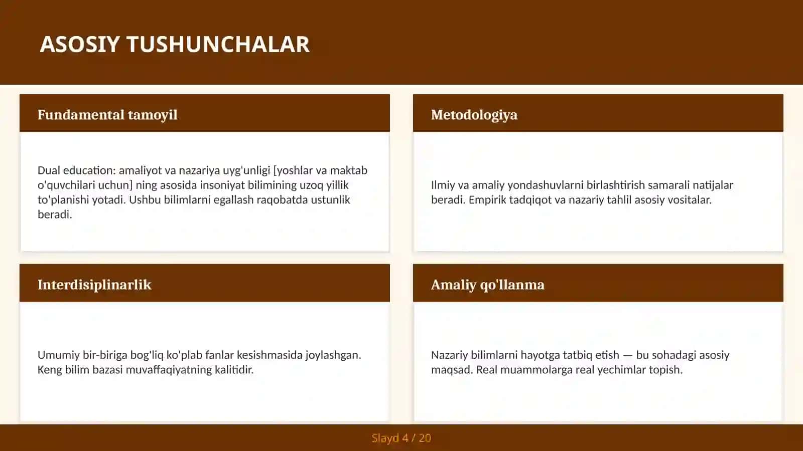 Dual education: amaliyot va nazariya uyg'unligi [yoshlar va maktab o'quvchilari uchun] 4