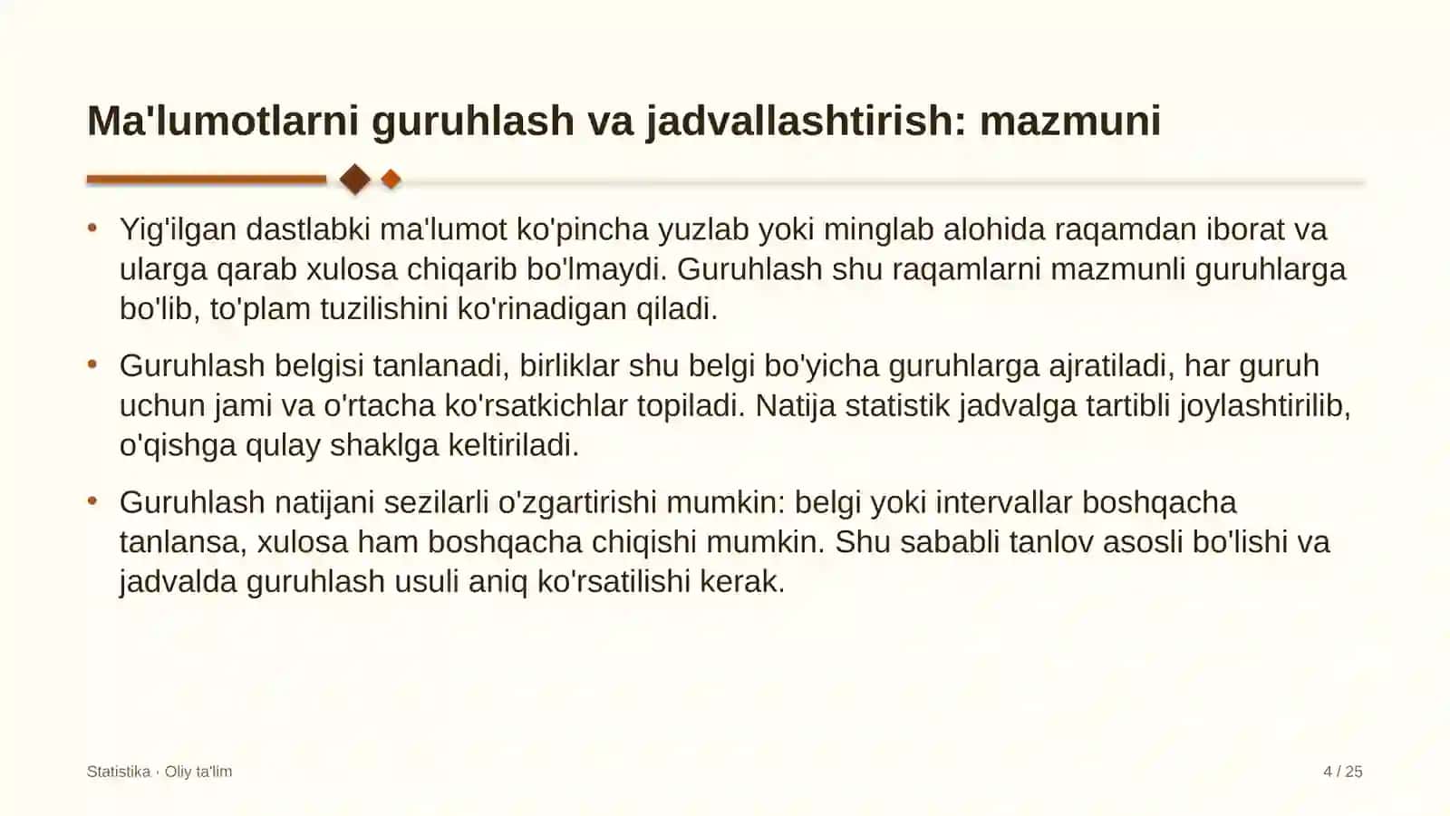 Bolalar nashrlarida ma'lumotlarni guruhlash va jadvallashtirish 4