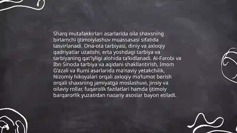 Sharq mutafakkirlari asarlarida shaxs ijtimoiylashuv masalalarining yoritilishi 4