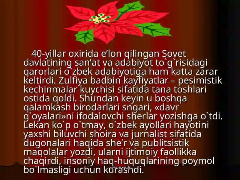 Zulfiyahayoti va ijodi 4