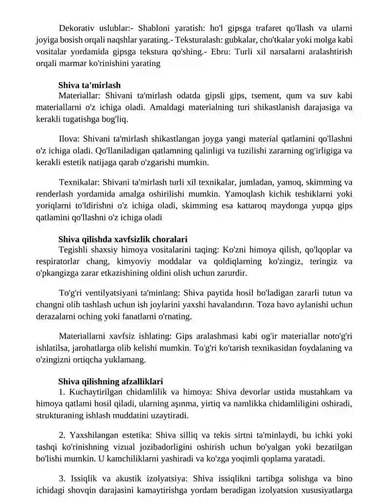 Suvoqchilik Va Pardozlash Ishlari 4
