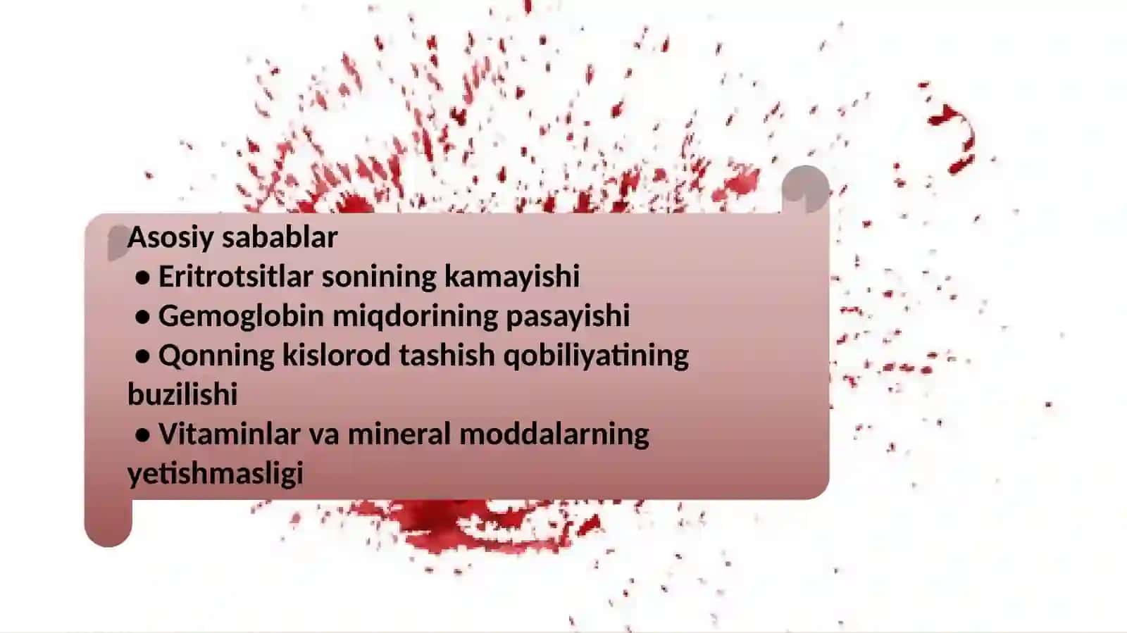Qon kasalliklarida og‘iz bo‘shlig‘i shilliq qavati o‘zgarishlari (Anemiyalar) 4