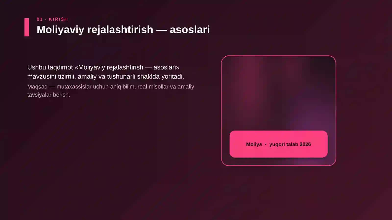 Moliyaviy rejalashtirish — asoslari 4