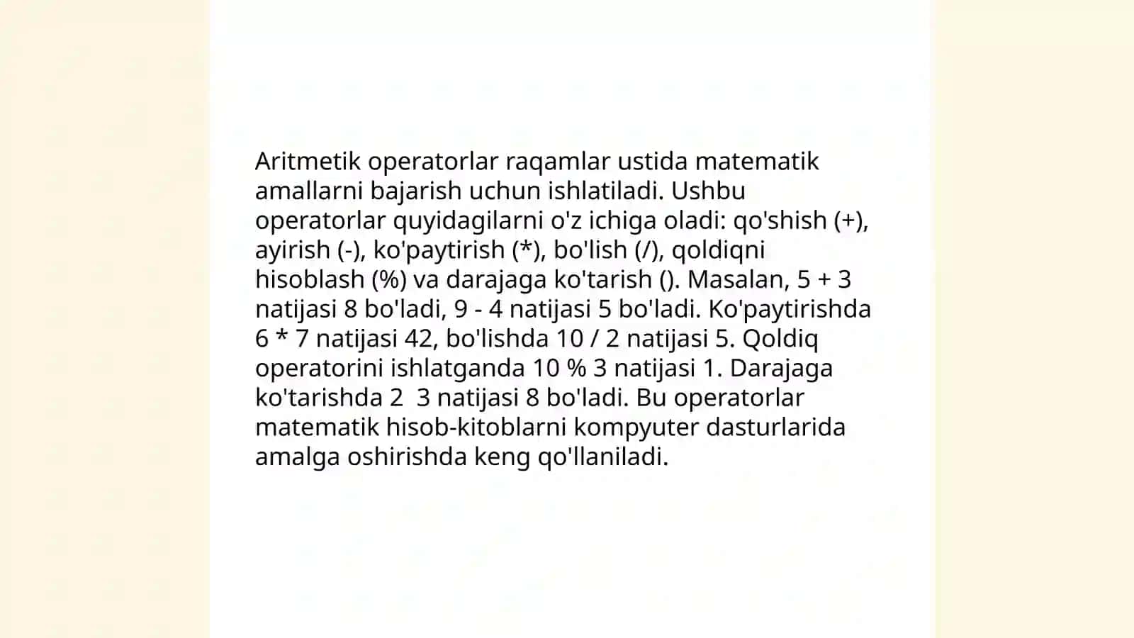 Python tili operatorlari 4